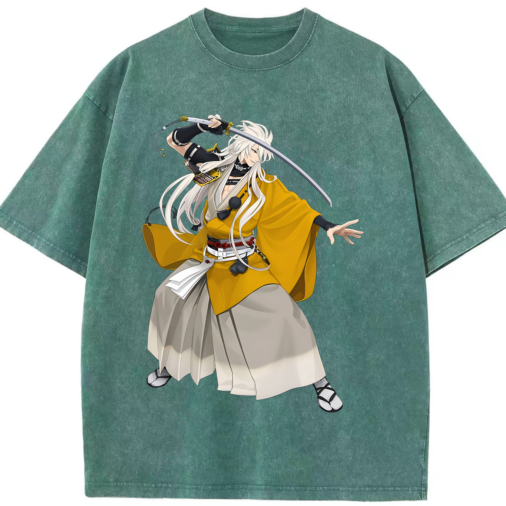 （画像用） 刀剣乱舞 Touken Ranbu 綿100% ヴィンテージ風 半袖Tシャツ（フロントプリント）